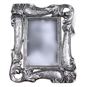 Silver 4x6 Resin Photo Frame Retro Picture Frame Flower Carved Photo Frame Tabletop Display