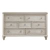 Traditional Design Bedroom Furniture 1pc Dresser of 7x Drawers Light Brown Finish Clipped Corners