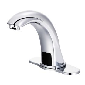 Automatic Sensor Touchless Bathroom Sink Faucet with Deck Plate