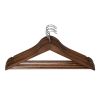 Solid Walnut Wood Suit Hangers for Adult, 60 Pack