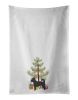 NEW Black Chug Christmas Tree Kitchen Towel Set of 2 White Dish Towels Decorative Bathroom Hand towel for Hand, Face, Hair, Yoga, Tea, Dishcloth