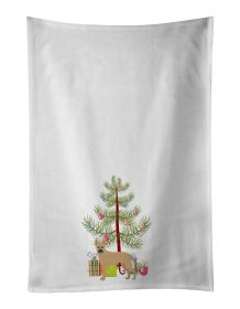 NEW Shepherd Pit Mix #2 Christmas Tree Kitchen Towel Set of 2 White Dish Towels Decorative Bathroom Hand towel for Hand, Face, Hair, Yoga, Tea