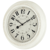 Mainstays Indoor 15.5" Round Antique White French Country Analog Traditional Wall Clock with Arabic Numbers