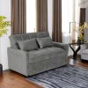 3 in 1 Convertible Sleeper Sofa Bed, Modern Fabric Loveseat Futon Sofa Couch w/Pullout Bed, Small Love Seat Lounge Sofa w/Reclining Backrest