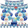 37pcs; Father's Day Theme Party Decoration; Balloons; Father's Day Flag Pulling Cake Card Balloon Set; Holiday Party Decoration; Latex Balloons Home D