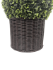 20" Ball Topiary in Woven Pot, Artificial Faux Plant for indoor and outdoor