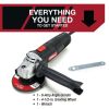 Hyper Tough 6 Amp Corded Angle Grinder with Handle, Adjustable Guard, 4-1/2 inch Grinding Wheel & Wrench, New Condition