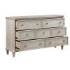 Traditional Design Bedroom Furniture 1pc Dresser of 7x Drawers Light Brown Finish Clipped Corners