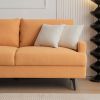 64" W Fabric Upholstered Love seat with metal Legs/High Resilience Sponge Couch for Living Room;  Bedroom;  Apartment; Yellow