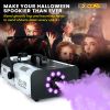 5 Core Fog Machine 1500W Smoke Machine 6000CFM Liquid Low Lying Indoor Outdoor Oil Based 2.5L Fog Maker w LED Lights Fogger for Halloween Wedding Part