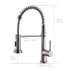 The new model is beautiful and durable Single Handle Pull-Down Sprayer Kitchen Faucet in Black+Gold