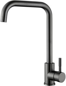 Sink Faucet Pull Down Sprayer Brushed Nickel Kitchen Faucet Single Level Stainless Steel Kitchen Sink Faucets for RV, Dorm, Kitchen (size: 13.58 in height)