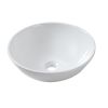 Bathroom Vessel Sink White Porcelain Ceramic Vanity Sink Art Basin without Faucet and Drain