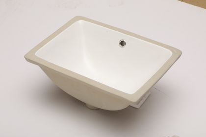 Bathroom Undermount Vessel Sink Pure White Porcelain Ceramic Lavatory Vanity Sink (size: 18*14*8.2)