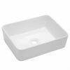 Bathroom Vessel Sink White Porcelain Ceramic Vanity Sink Art Basin without Faucet and Drain