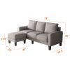 Modern Living Room Furniture L Shape Sofa with Ottoman