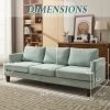 Fabric 3 Seater Couch with 2 USB, Comfortable Sectional Couches and Sofas for Living Room Bedroom Office Small Space, Easy Assembly & Comfy Cushion