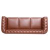 84.65" Rolled Arm Chesterfield 3 Seater Sofa.