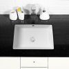 Bathroom Undermount Vessel Sink Pure White Porcelain Ceramic Lavatory Vanity Sink