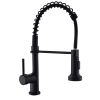 The new model is beautiful and durable Single Handle Pull-Down Sprayer Kitchen Faucet in Black+Gold