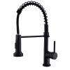 The new model is beautiful and durable Single Handle Pull-Down Sprayer Kitchen Faucet in Black+Gold