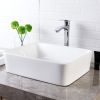 Bathroom Vessel Sink White Porcelain Ceramic Vanity Sink Art Basin without Faucet and Drain