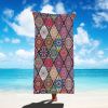 1pc Boho Sandproof Beach Towels, Vacation Beach Accessories, Fast Dry Beach Accessories, For Travel Swim Pool Yoga Camping, Bathroom Accessories