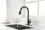 Kitchen Faucets with Pull Down Sprayer Commercial Stainless Steel Single Handle Single Hole Kitchen Sink Faucet