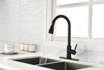 Kitchen Faucets with Pull Down Sprayer Commercial Stainless Steel Single Handle Single Hole Kitchen Sink Faucet