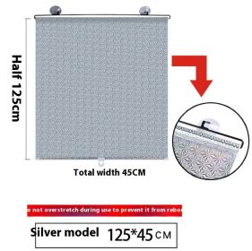 Household Window Sun Protection Punch-free Shading Balcony Shutter (Option: 45x125cm-Silver laser)